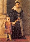 Marescalca, Pietro Child with Nurse oil painting